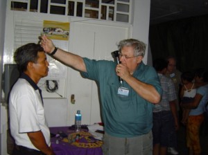 01 Dr Ward using retinoscope Iquitos Peru 2005